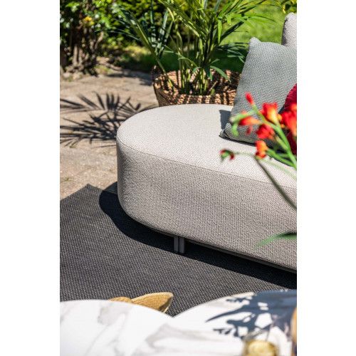 Monte Carlo loungeset - 3-pieces - left carbon black - rope sand - merino sand