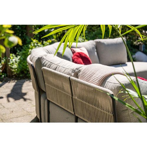 Monte Carlo loungeset - 3-pieces - right carbon black - rope sand - merino sand
