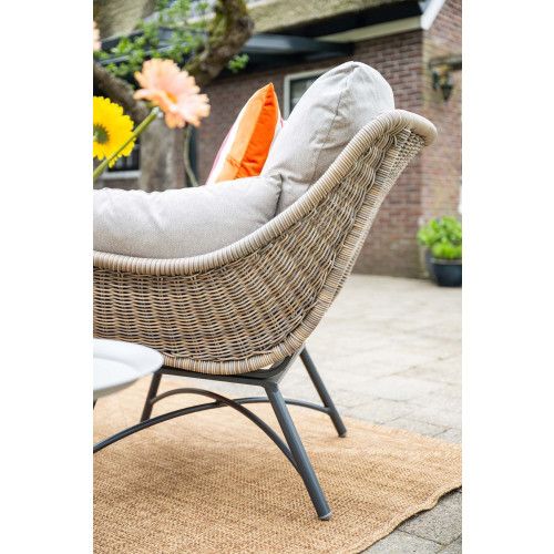 Logan armchair including ottoman - vintage willow -  desert sand