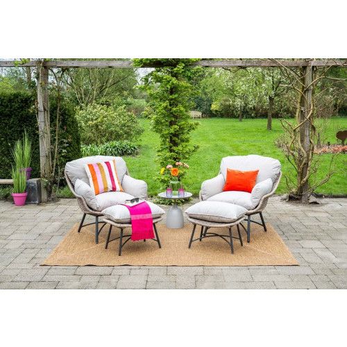 Logan armchair including ottoman - vintage willow -  desert sand