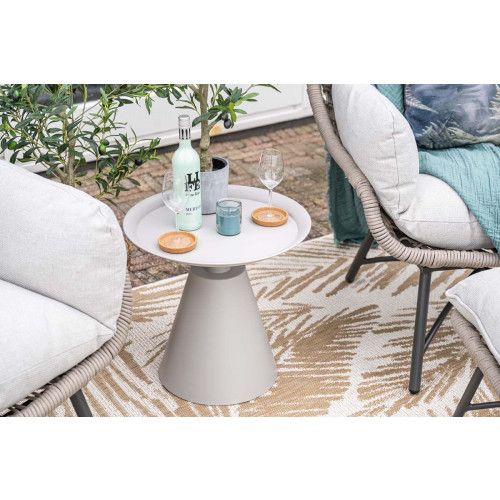 Logan armchair including ottoman - rope taupe - valley sand