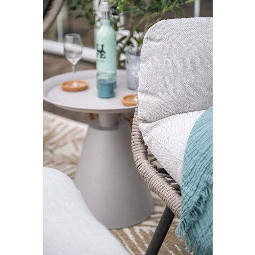 Logan armchair including ottoman - rope taupe - valley sand