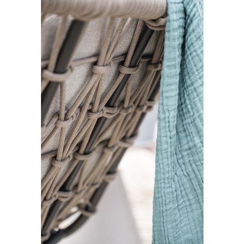 Logan armchair including ottoman - rope taupe - valley sand