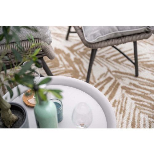Logan armchair including ottoman - rope taupe - valley sand