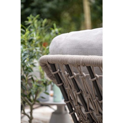 Logan armchair including ottoman - rope taupe - valley sand