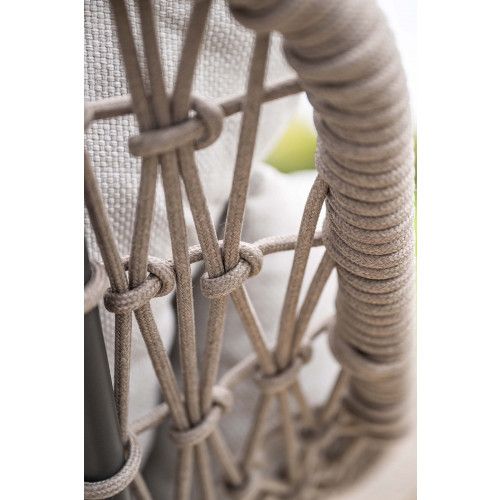 Logan armchair including ottoman - rope taupe - valley sand