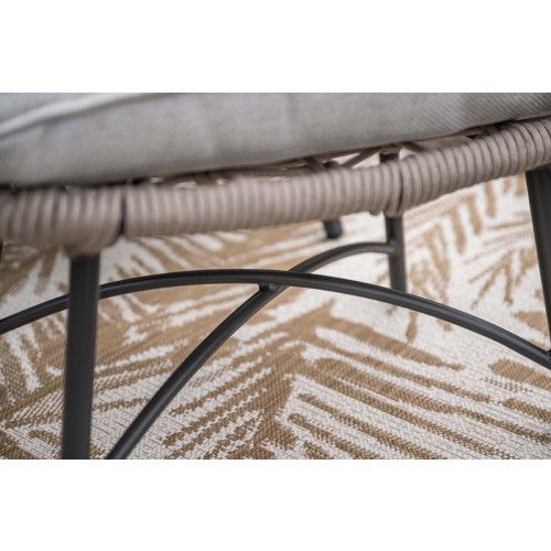 Logan armchair including ottoman - rope taupe - valley sand