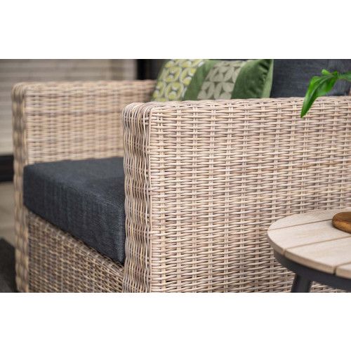 Tennessee lounge chair - vintage willow - anthracite  texfiber