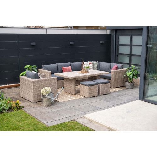 Tennessee open sofa - right - vintage willow - anthracite  texfiber