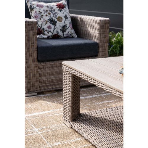 Tennessee lounge table - 140x80 cm - vintage willow - light  teak vironwood
