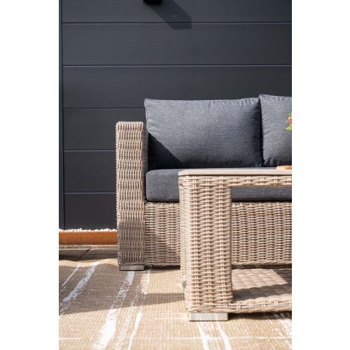 Tennessee open sofa - right - vintage willow - anthracite  texfiber