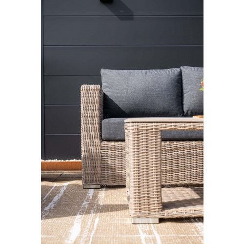 Tennessee open sofa - left - vintage willow - anthracite  texfiber