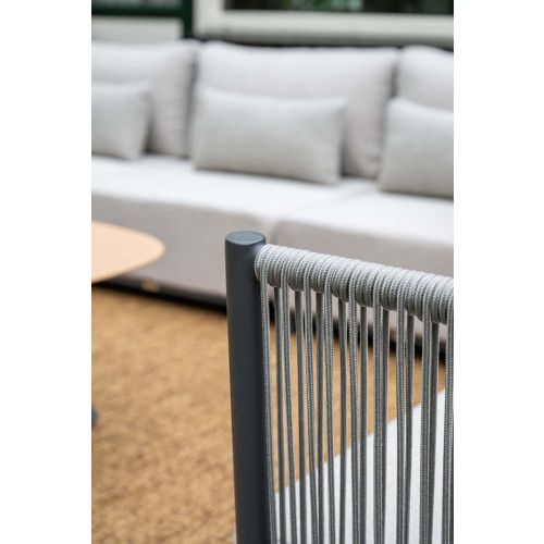 Saint Tropez lounge set - 7-pieces - carbon black - rope sand -  merino sand
