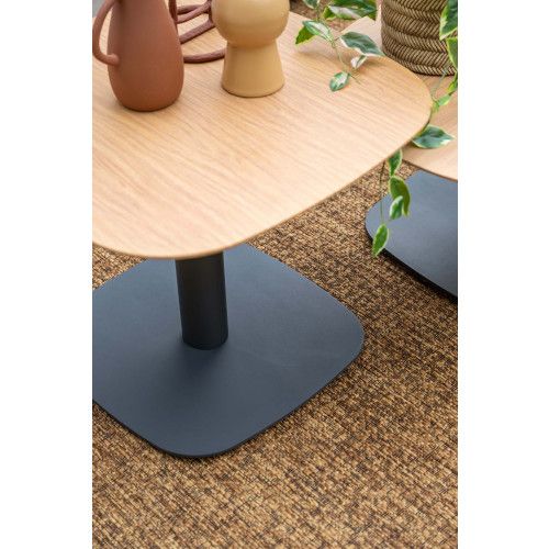 Saint Tropez lounge set - 7-pieces - carbon black - rope sand -  merino sand