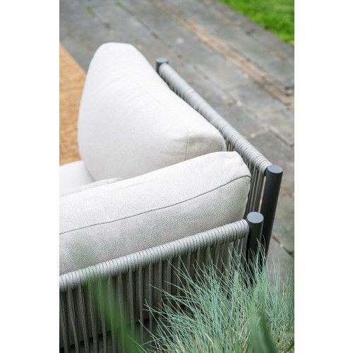 Saint Tropez lounge set - 7-pieces - carbon black - rope sand -  merino sand