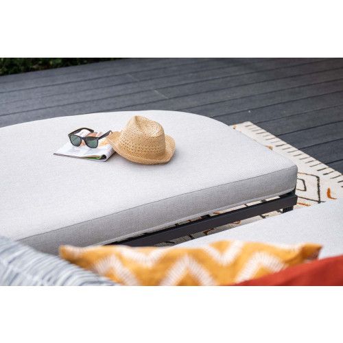 San Remo daybed - carbon black - rope lava black - valley sand