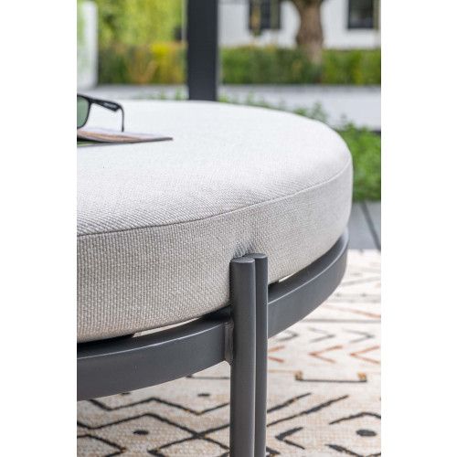 San Remo daybed - carbon black - rope lava black - valley sand