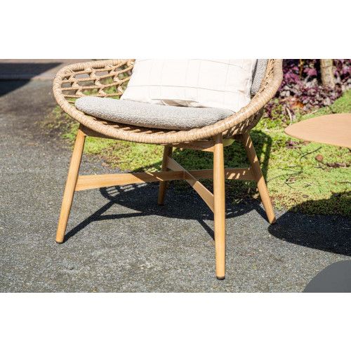 Castello lounge chair - light t look - natural - merino sand