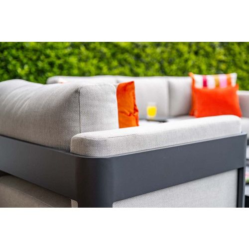 Realdo lounge sofaset - 5-pieces - carbon black- valley sand 