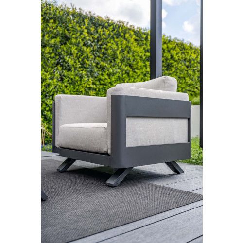 Realdo lounge sofaset - 5-pieces - carbon black- valley sand 