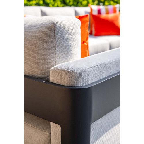 Realdo lounge sofaset - 5-pieces - carbon black- valley sand 