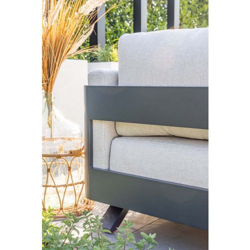 Realdo lounge cornerset - 5-piece - carbon black-valley sand 