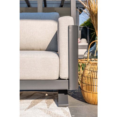 Realdo lounge cornerset - 5-piece - carbon black-valley sand 