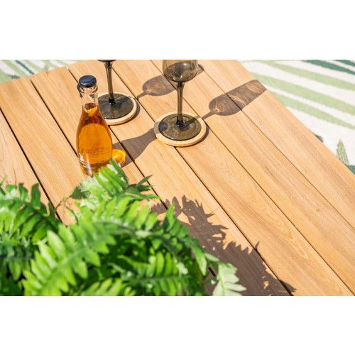 Savona lounge set - 3-pieces - carbon black - valley sand - light teak look