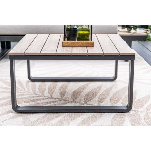 Masone loungeset - 4-pieces - carbon black  valley sand - light teak Vironwood