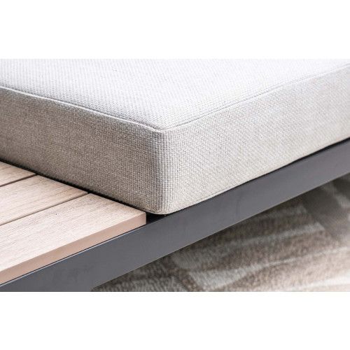 Masone loungeset - 4-pieces - carbon black  valley sand - light teak Vironwood
