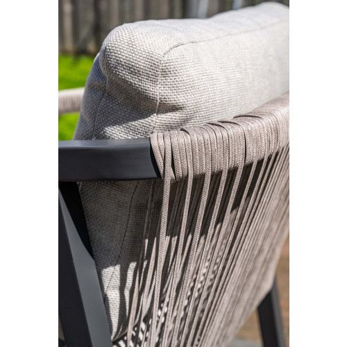 Monti loungeset - 4-pieces - carbon black  rope taupe - valley sand