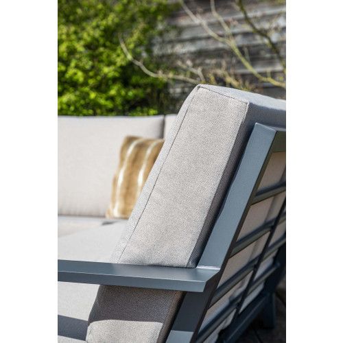 Lincoln lounge set - 4-pieces - carbon black -  desert sand