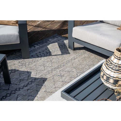 Lincoln lounge set - 4-pieces - carbon black -  desert sand