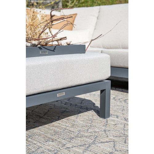 Lincoln lounge set - 4-pieces - carbon black -  desert sand