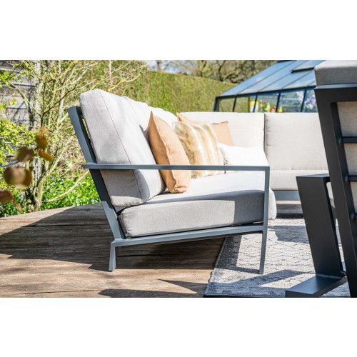 Lincoln lounge set - 4-pieces - carbon black -  desert sand