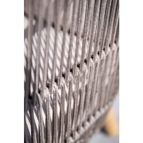 Talara loungeset - 5-pieces - acacia wood with white wash - rope taupe - grey sand
