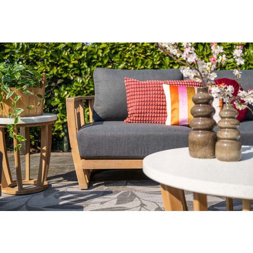 Kawela lounge set - 5-pieces - eucalyptus white wash - mystic grey