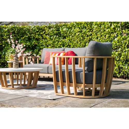 Kawela lounge set - 5-pieces - eucalyptus white wash - mystic grey