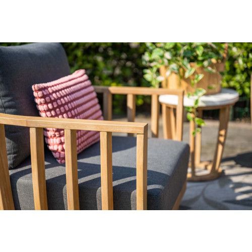 Kawela lounge set - 5-pieces - eucalyptus white wash - mystic grey