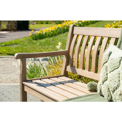 Vondel parkbench - 120 cm - eucalyptus white wash