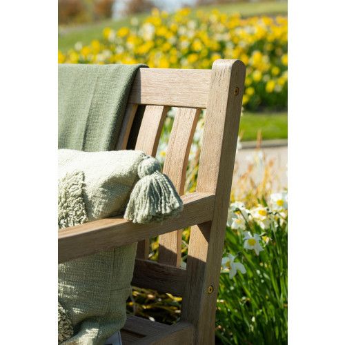Vondel parkbench - 150 cm - eucalyptus white wash