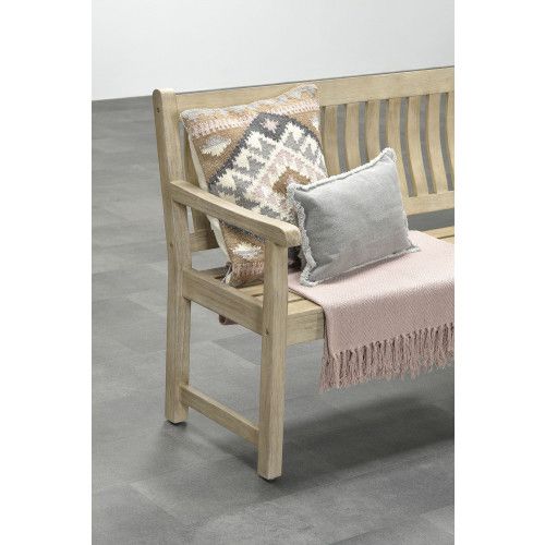 Vondel parkbench - 190 cm - eucalyptus white wash
