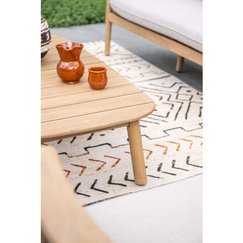 Eclipse loungeset - 4-pieces - acacia wood with white wash - rope taupe - grey sand