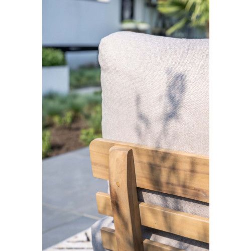Ponti lounge cornerset-4-pieces-acacia wood with white wash- grey sand