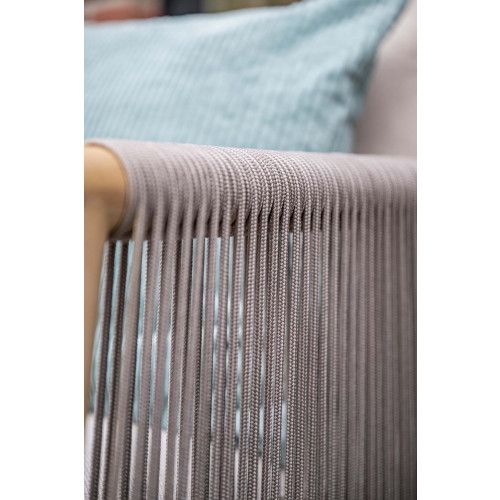 Meteor loungeset - 4-pieces - acacia wood with white wash - rope taupe - grey sand