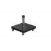 Eureka granite parasolbase - 40 kg - black polished -  with wheels