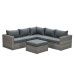 Orangebird lounge set - 4-pieces - organic grey - reflex black