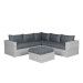 Orangebird lounge set - 4-pieces - vintage grey - reflex black