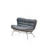 Libelle 2-seater sofa - natural rotan -  mystic grey