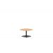 Leon sidetable - 70x70 cm - carbon black -  light teak look